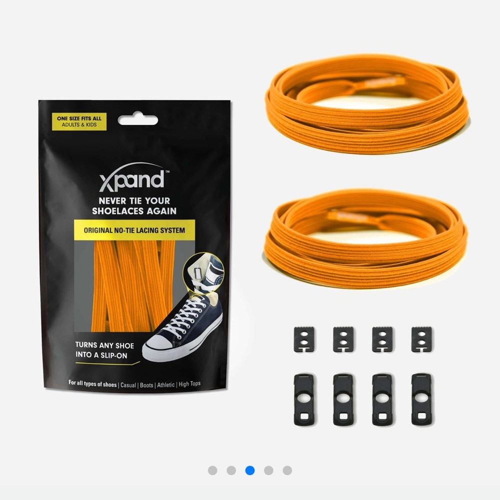Xpand No Tie Shoelaces in Neon Orange